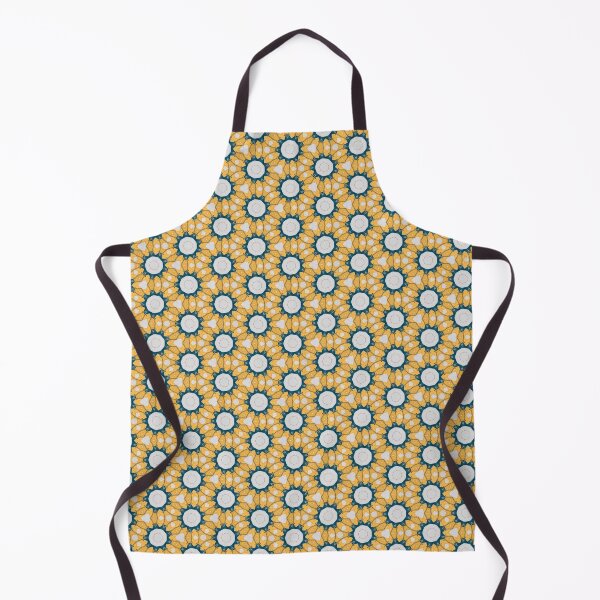 Artikelvorschau, Lebendiges gelbes geometrisches Blumenmuster entworfen und verkauft von purrfect pattern.