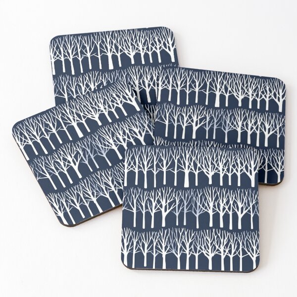Item preview, Simple Background Dark Blue A Few White Trees designed and sold by Michele Bergh.