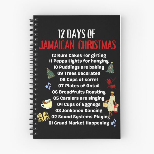 Item preview, Funny 12 Days of Jamaican Christmas festive season designed and sold by Venice Kelly.