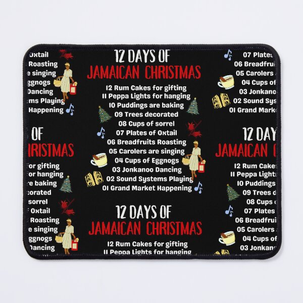 Item preview, Funny 12 Days of Jamaican Christmas festive season designed and sold by Venice Kelly.