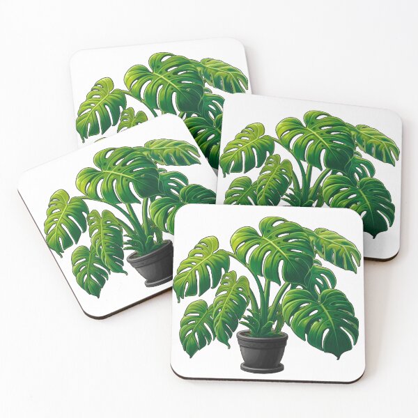Item preview, Monstera Deliciosa, Potted Houseplant in Black Pot - Black Outline designed and sold by Star-Fragment.