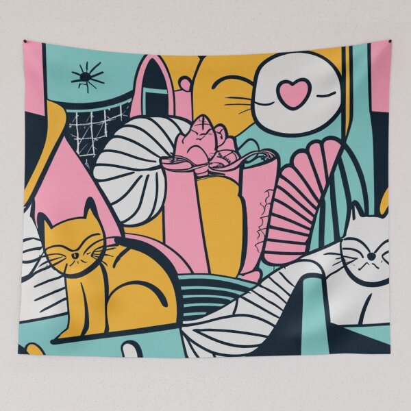 Item preview, Cat Pattern Backpack designed and sold by SUKREEP.