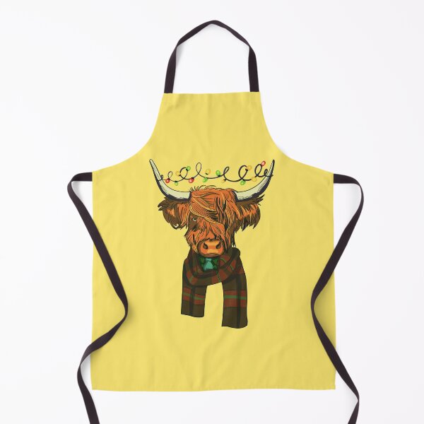 Item preview, Scottish Highland Cow With Christmas Lights designed and sold by I Am Cuta.