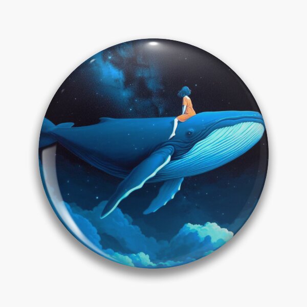 Item preview, A girl sitting on a whale and admiring the sky. designed and sold by growing-mom.