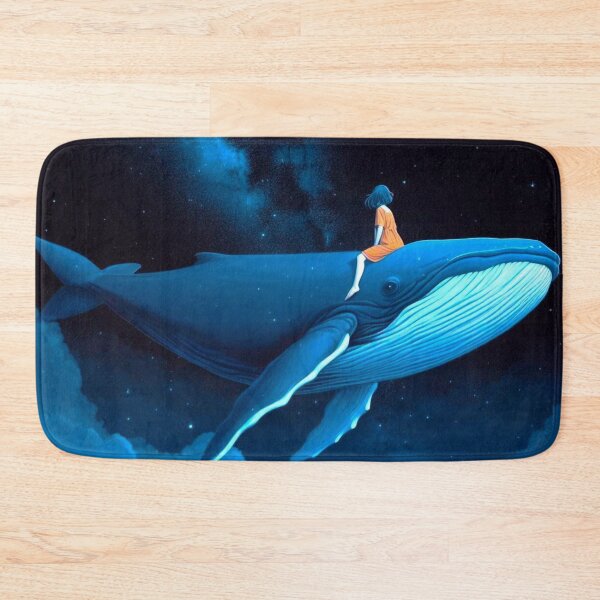 Item preview, A girl sitting on a whale and admiring the sky. designed and sold by growing-mom.