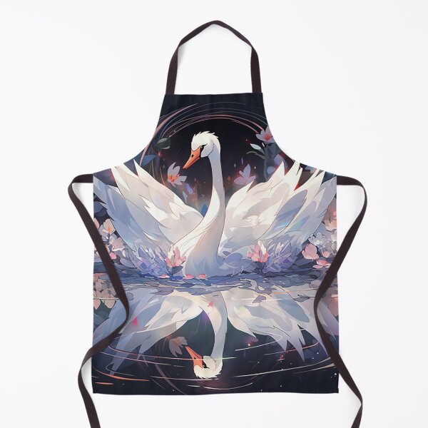 Item preview, Serene Swan Serenity: Grace on a Lotus-Studded Lake designed and sold by PaintbrushPlace.