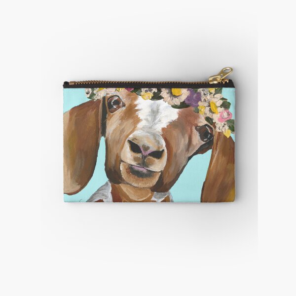 Item preview, Goat Farmhouse Art, Goat Flower Crown designed and sold by leekellerart.
