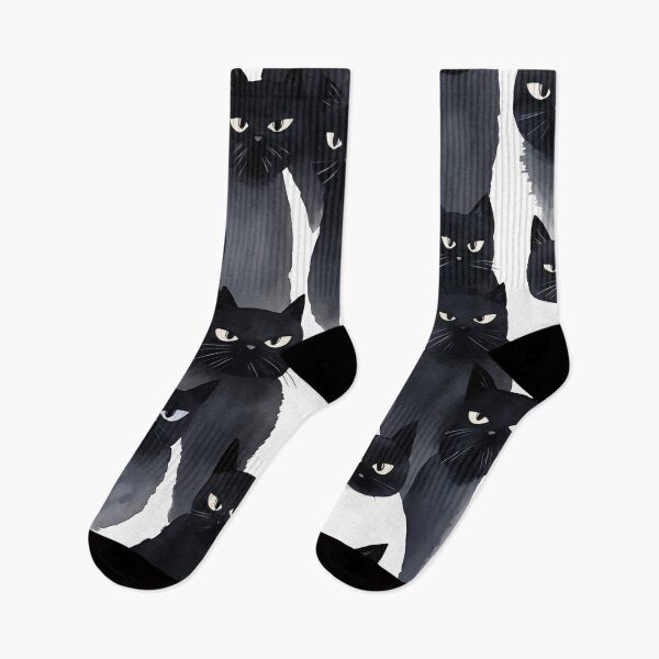 Item preview, Whisker Whispers: A Gaze Gallery of Black Cats - On white designed and sold by 21 Tulips.