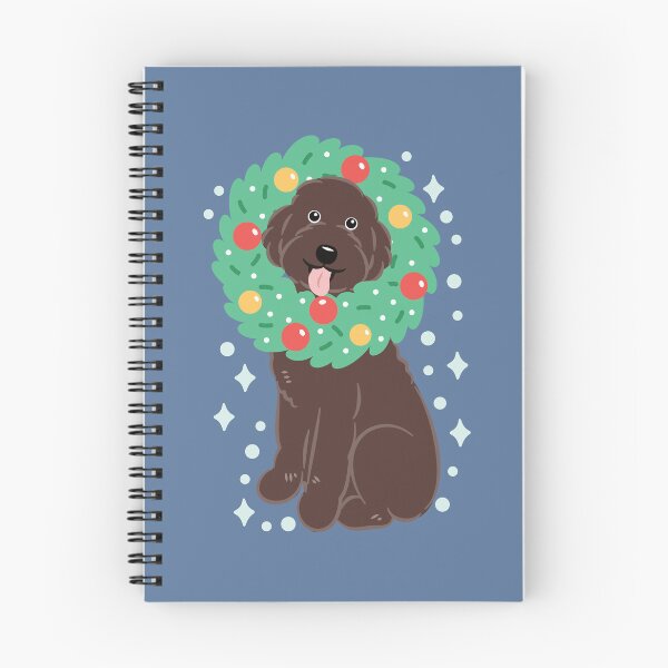 Item preview, Merry Christmas Chocolate Brown Aussiedoodle Aussie Doodle Dog designed and sold by Lulupainting.