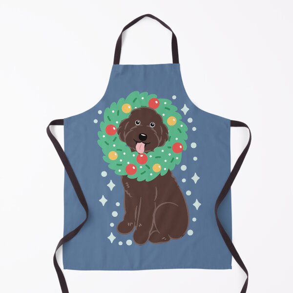 Item preview, Merry Christmas Chocolate Brown Aussiedoodle Aussie Doodle Dog designed and sold by Lulupainting.