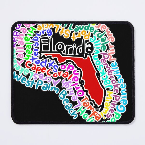Item preview, Florida map with names designed and sold by Maws25.