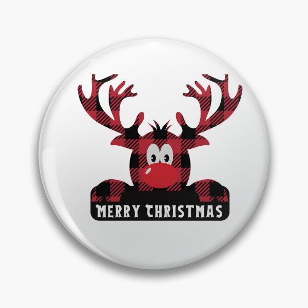 Item preview, Illustration of Merry and Bright Red Black White Antelope Happy Holidays Merry Christmas designed and sold by NadeenInspires.