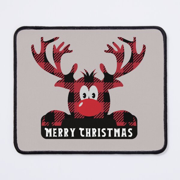 Item preview, Illustration of Merry and Bright Red Black White Antelope Happy Holidays Merry Christmas designed and sold by NadeenInspires.