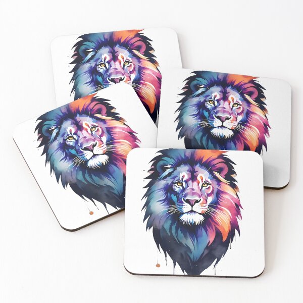 Item preview, lion face logo designed and sold by CrazyGlow.