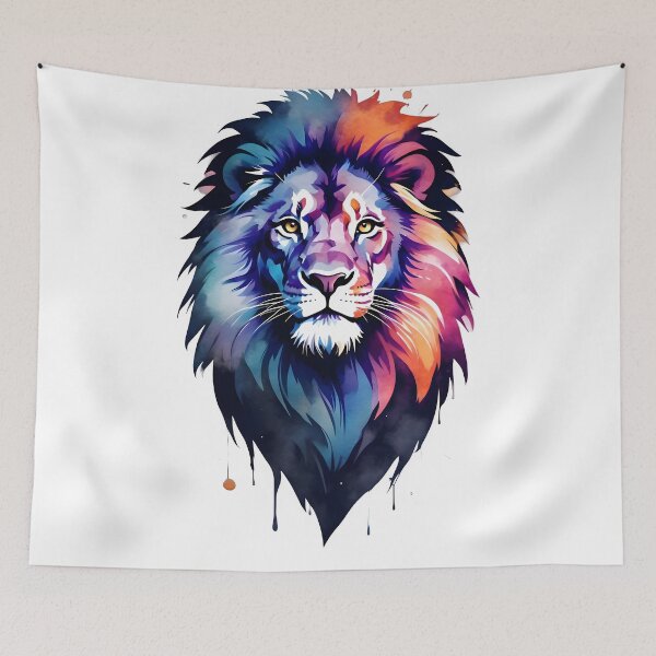 Item preview, lion face logo designed and sold by CrazyGlow.