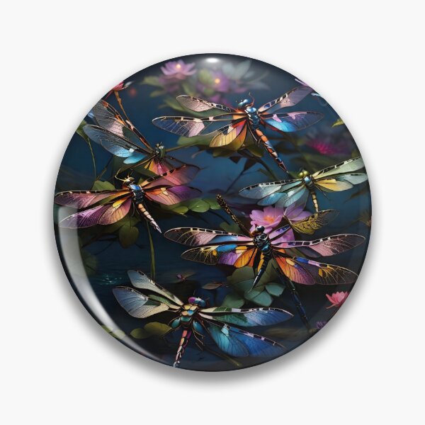 Item preview, Glowing Dragonflies: A Majestic Multitude of Brightly Colored Wings designed and sold by Best-Art-32.