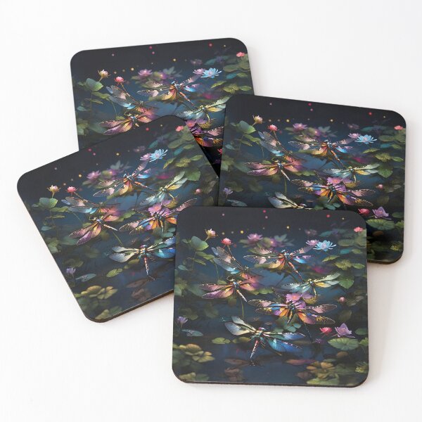 Item preview, Glowing Dragonflies: A Majestic Multitude of Brightly Colored Wings designed and sold by Best-Art-32.
