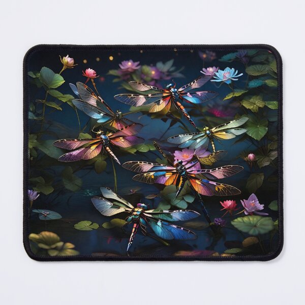 Item preview, Glowing Dragonflies: A Majestic Multitude of Brightly Colored Wings designed and sold by Best-Art-32.