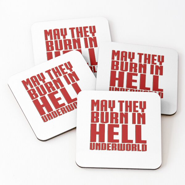Item preview, May They Burn In Hell Underworld Red Funny Beautiful Revenge Karma wish Prayer Retro designed and sold by DjenShop.