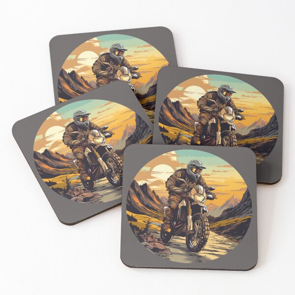 Item preview, Adventure Rider in the Rockies on a Enduro Dirt Bike Moto Cross Style designed and sold by meganohm.