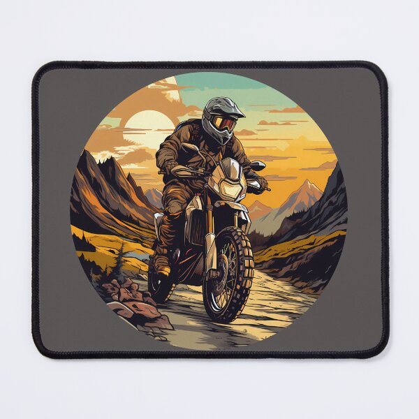Item preview, Adventure Rider in the Rockies on a Enduro Dirt Bike Moto Cross Style designed and sold by meganohm.