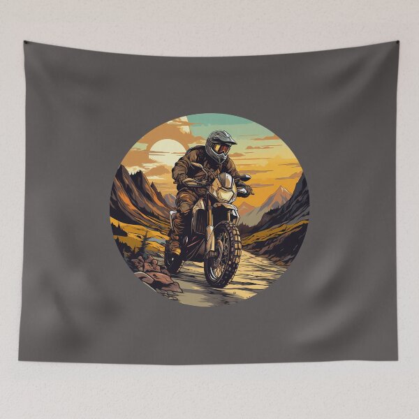 Item preview, Adventure Rider in the Rockies on a Enduro Dirt Bike Moto Cross Style designed and sold by meganohm.