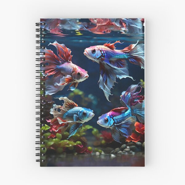 Item preview, A Colorful School of Vibrant Betta Fish Swimming in Perfect Harmony | Betta Fish Gallery  designed and sold by Best-Art-32.