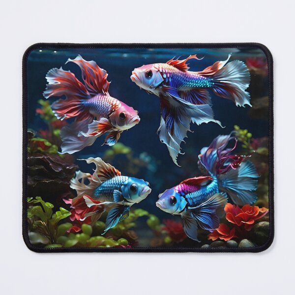 Item preview, A Colorful School of Vibrant Betta Fish Swimming in Perfect Harmony | Betta Fish Gallery  designed and sold by Best-Art-32.