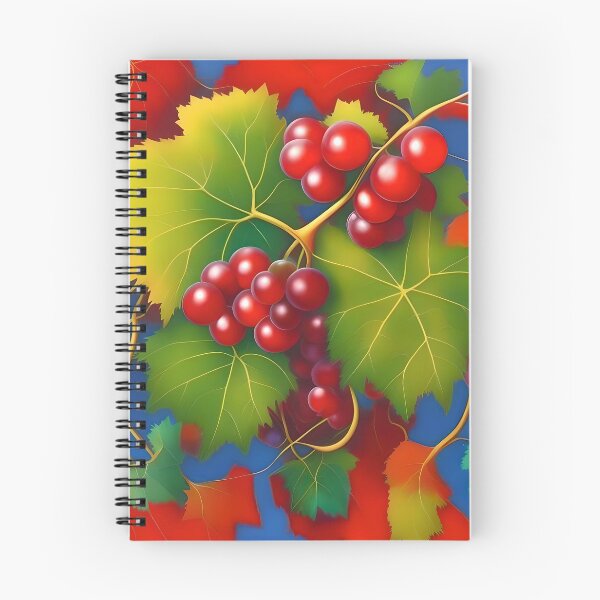 Item preview, Naive style red grapes designed and sold by WildLadyWood.