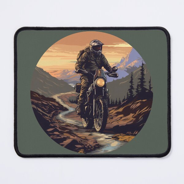 Item preview, Motocross Dirt Biker on a Mountain Adventure Trail designed and sold by meganohm.