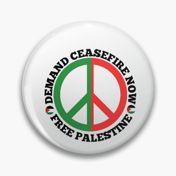 Item preview, Demand Ceasefire Now - Free Palestine with Peace Sign designed and sold by EspyDesignCo.