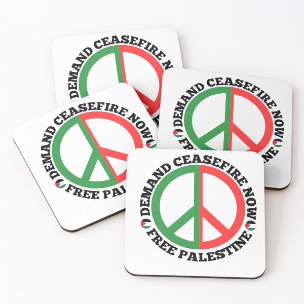 Item preview, Demand Ceasefire Now - Free Palestine with Peace Sign designed and sold by EspyDesignCo.