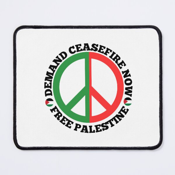 Item preview, Demand Ceasefire Now - Free Palestine with Peace Sign designed and sold by EspyDesignCo.