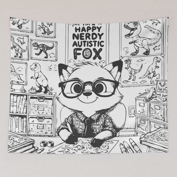 Item preview, I'm a happy nerdy  autistic fox designed and sold by ndmedia.