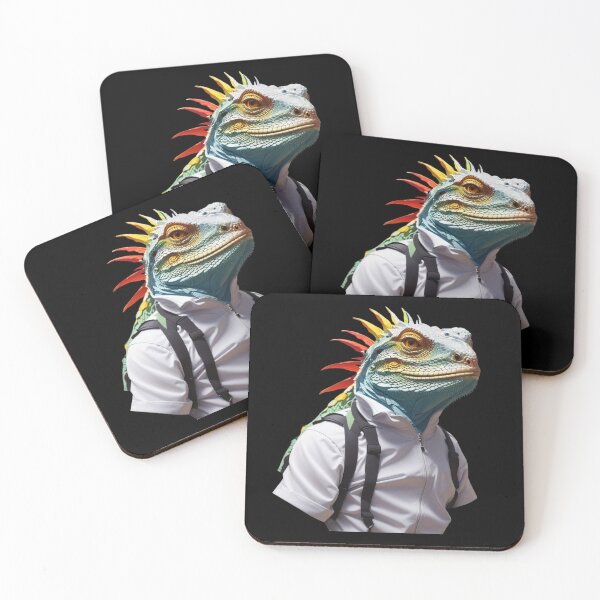 Item preview, IguanaHuman a freak animal rare decoration to decorate your place in adhesive paper designed and sold by Carlos Gudino.