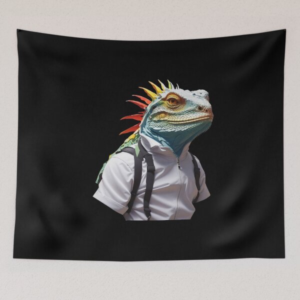 Item preview, IguanaHuman a freak animal rare decoration to decorate your place in adhesive paper designed and sold by Carlos Gudino.