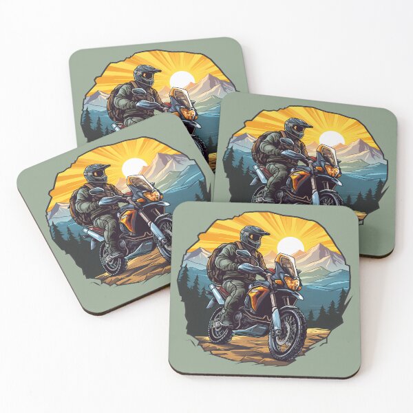 Item preview, Sunrise Cruiser Orange Dirtbike Motocross Enduro Illustration  designed and sold by meganohm.