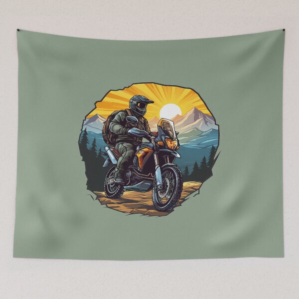 Item preview, Sunrise Cruiser Orange Dirtbike Motocross Enduro Illustration  designed and sold by meganohm.