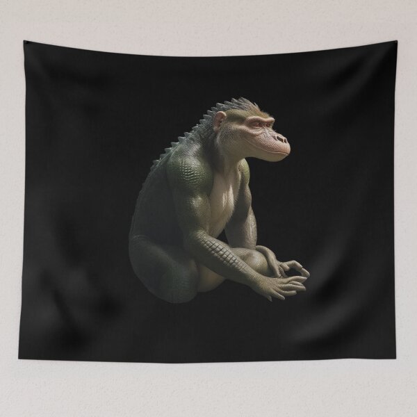 Item preview, Crocomonkey a freak animal rare decoration to decorate your place in adhesive paper designed and sold by Carlos Gudino.
