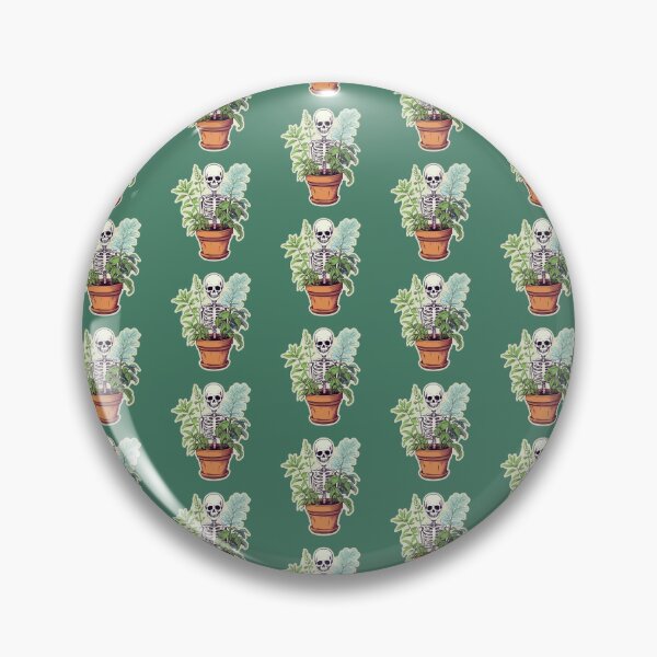 Artikelvorschau, Skull Garden: Das botanische Skelett – Gothic-Dekor, Totenkopf-Illustration, Pflanzenmuster entworfen und verkauft von 21 Tulips.