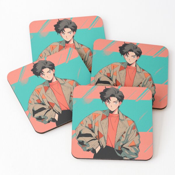 Item preview, Brown Hair Anime Boy on Brown Jacket designed and sold by MantixD.