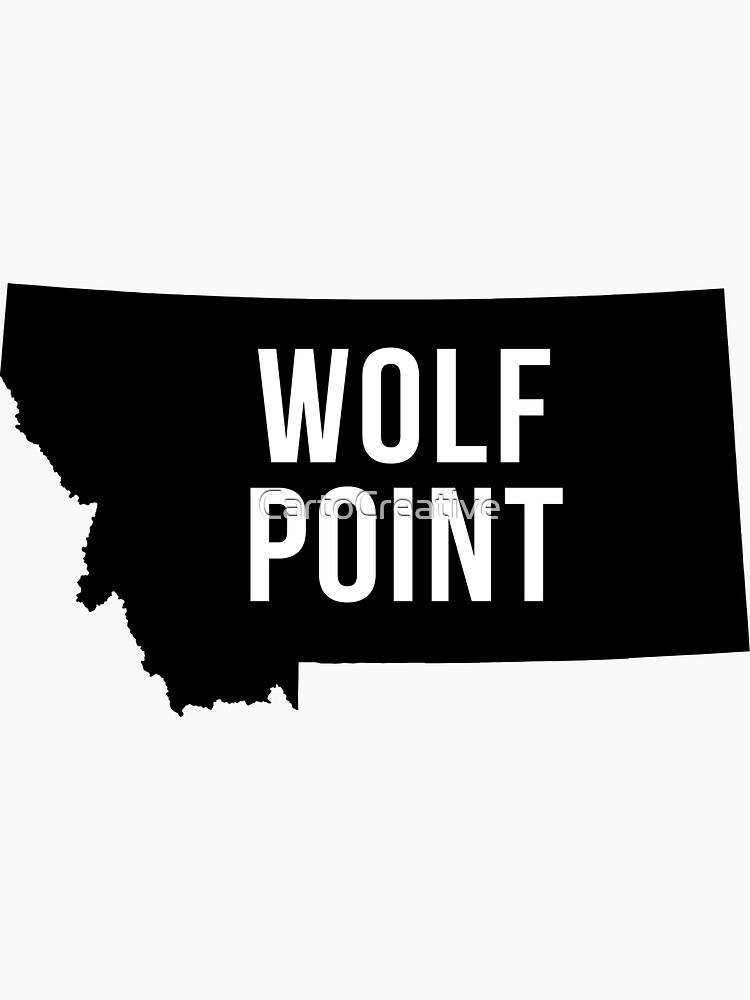 Pegatina «Wolf Point, silueta de Montana» de CartoCreative Redbubble