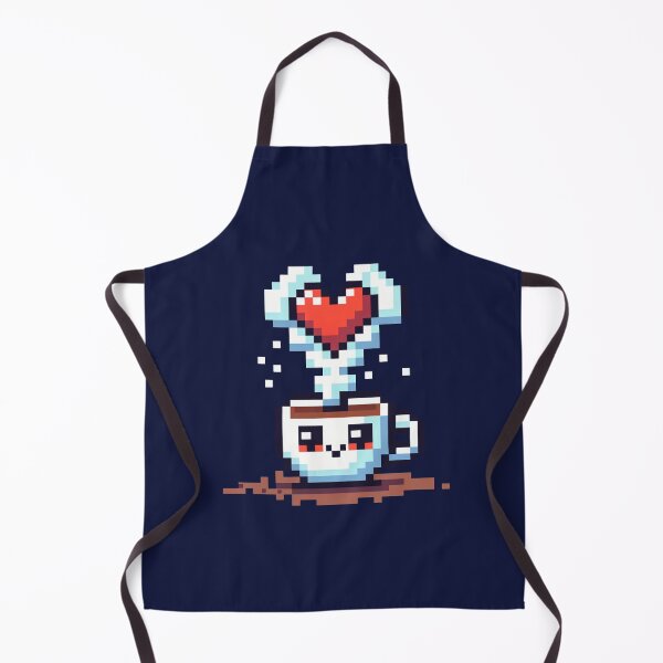 Item preview, Pixelated Coffee Heartbeat - Retro 8-bit Coffee Character designed and sold by PixelPunkster.