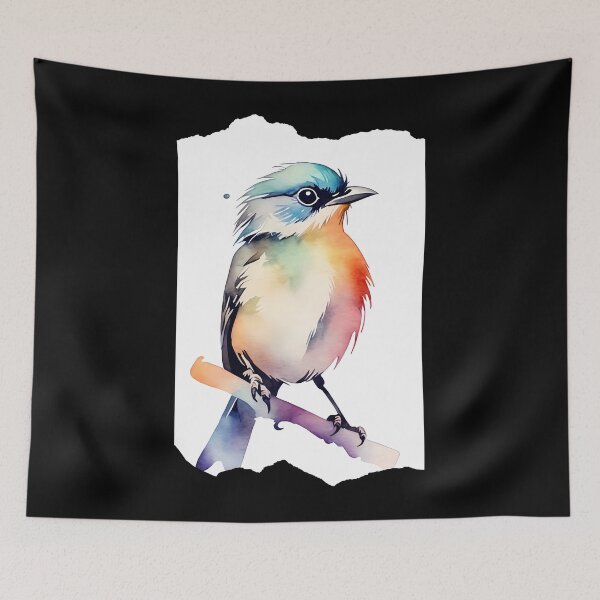 Item preview, Whimsical Bird in Watercolor designed and sold by Mechanical-Artt.