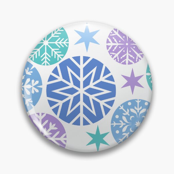 Item preview, Christmas Snowflakes in Shades of Blue and Purple designed and sold by JoniandCo.