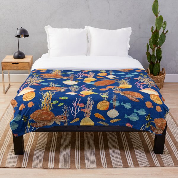 Item preview, Marine Wonders - dark blue background designed and sold by SCdesignqld.