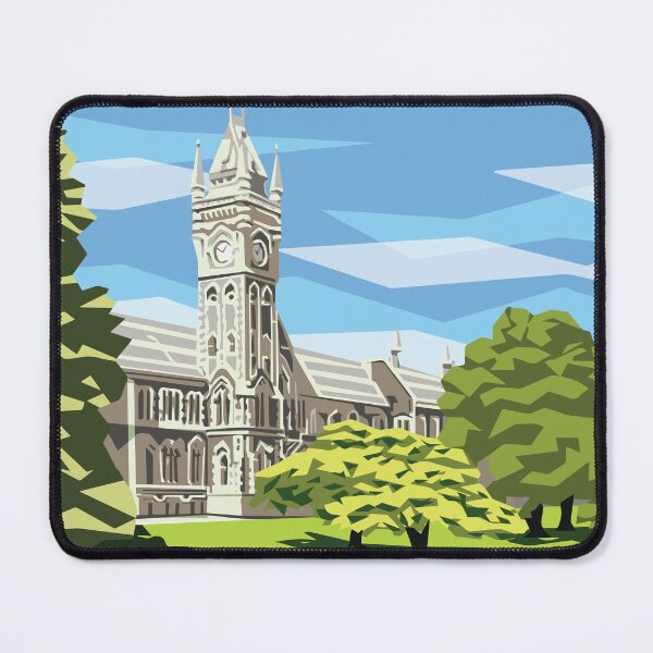 Item preview, University of Otago, clock tower designed and sold by Ira Mitchell.
