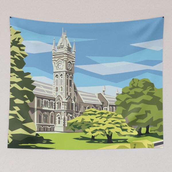 Item preview, University of Otago, clock tower designed and sold by Art by Ira.