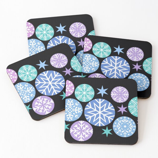 Item preview, Christmas Snowflakes in Shades of Blue and Purple designed and sold by JoniandCo.