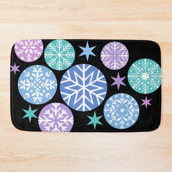 Item preview, Christmas Snowflakes in Shades of Blue and Purple designed and sold by JoniandCo.